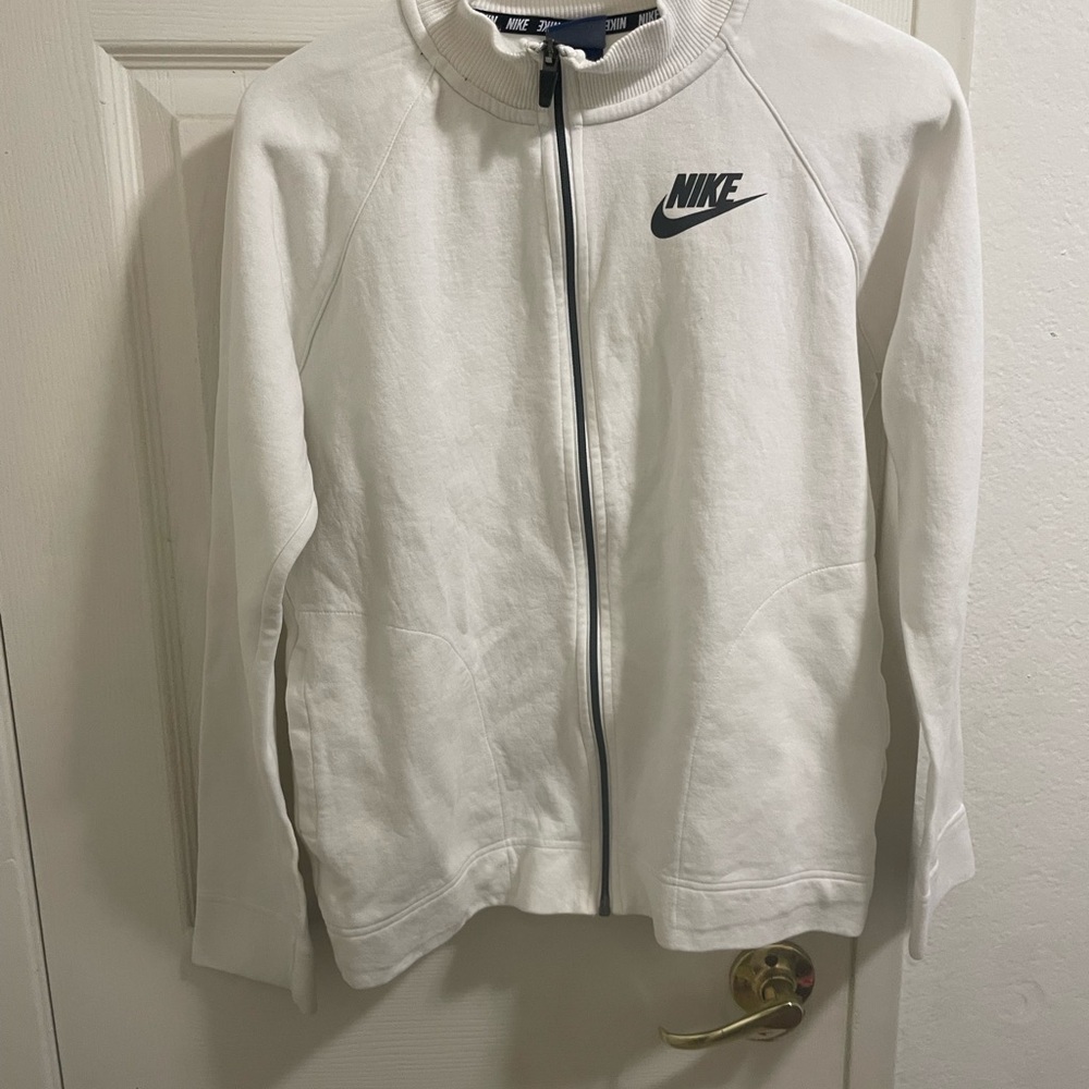 Nike White Zip-Up Jacket